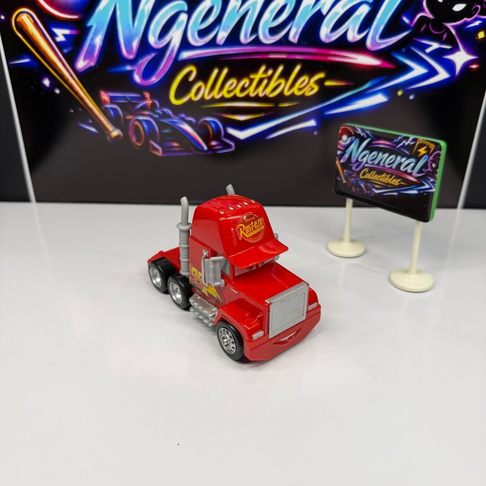 Disney Pixar Cars Mack Hauler Semi Truck Cab Red Rust-eze 95 Diecast Toy